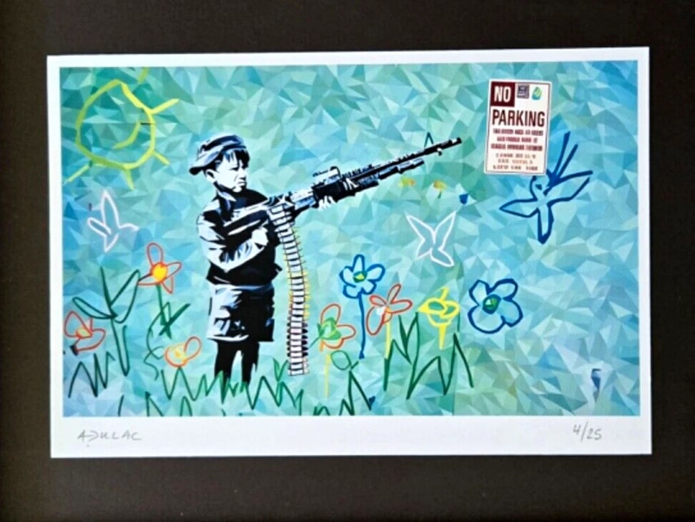 ALEXANDER DULAC | NO PARKING ON BANKSY Hand Signed Authentic Print Ed 25 COA - 3