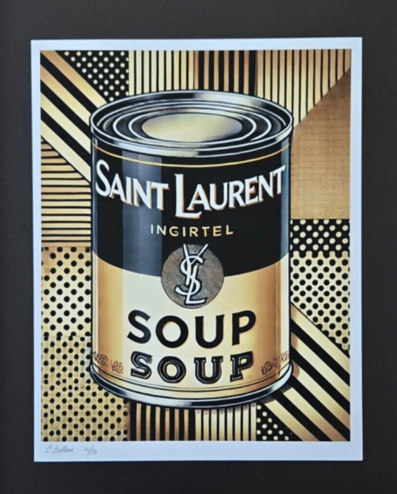 CHIARA BELLINI + SAINT LAURENT SOUP Hand Signed Original Print LtdEd COA - 2