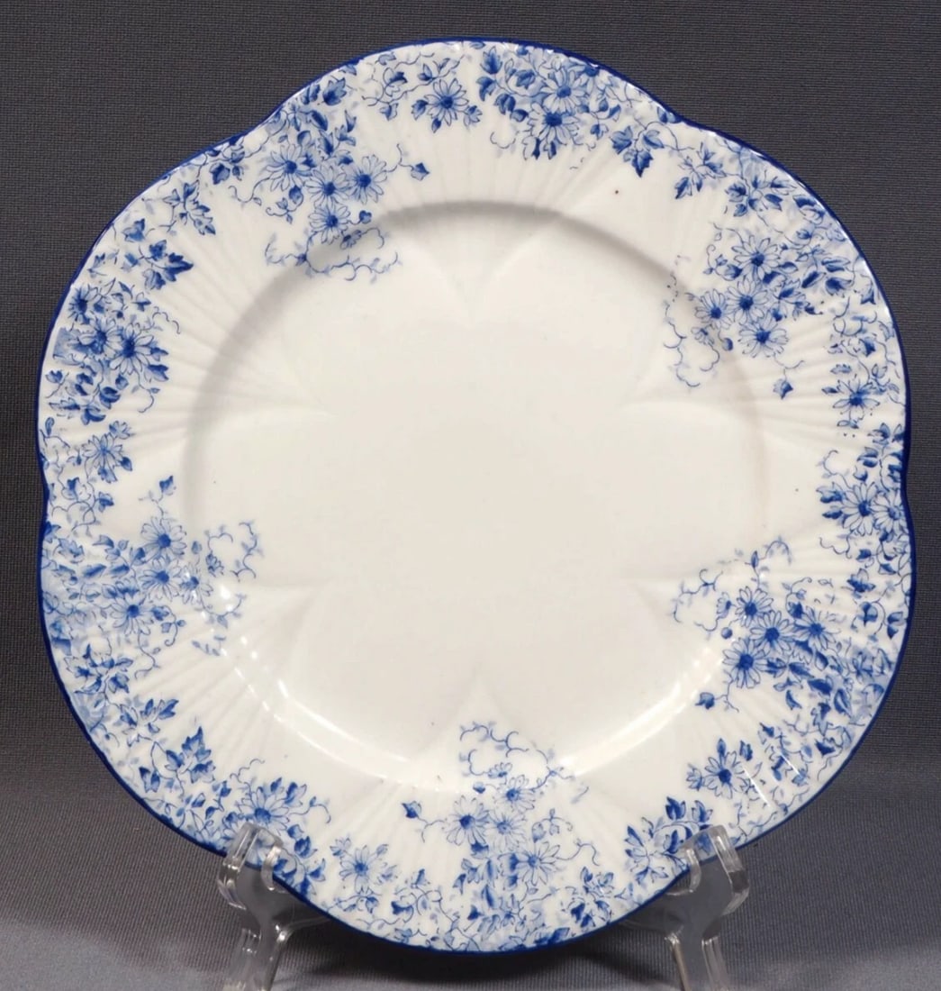 Shelley Dainty Blue DINNER PLATE White Blue Vintage England (1 of 4)
