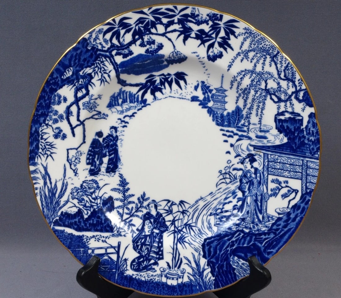 Royal Crown Derby Mikado Blue DINNER Plate Newer Blue Mark England (1 of 5)