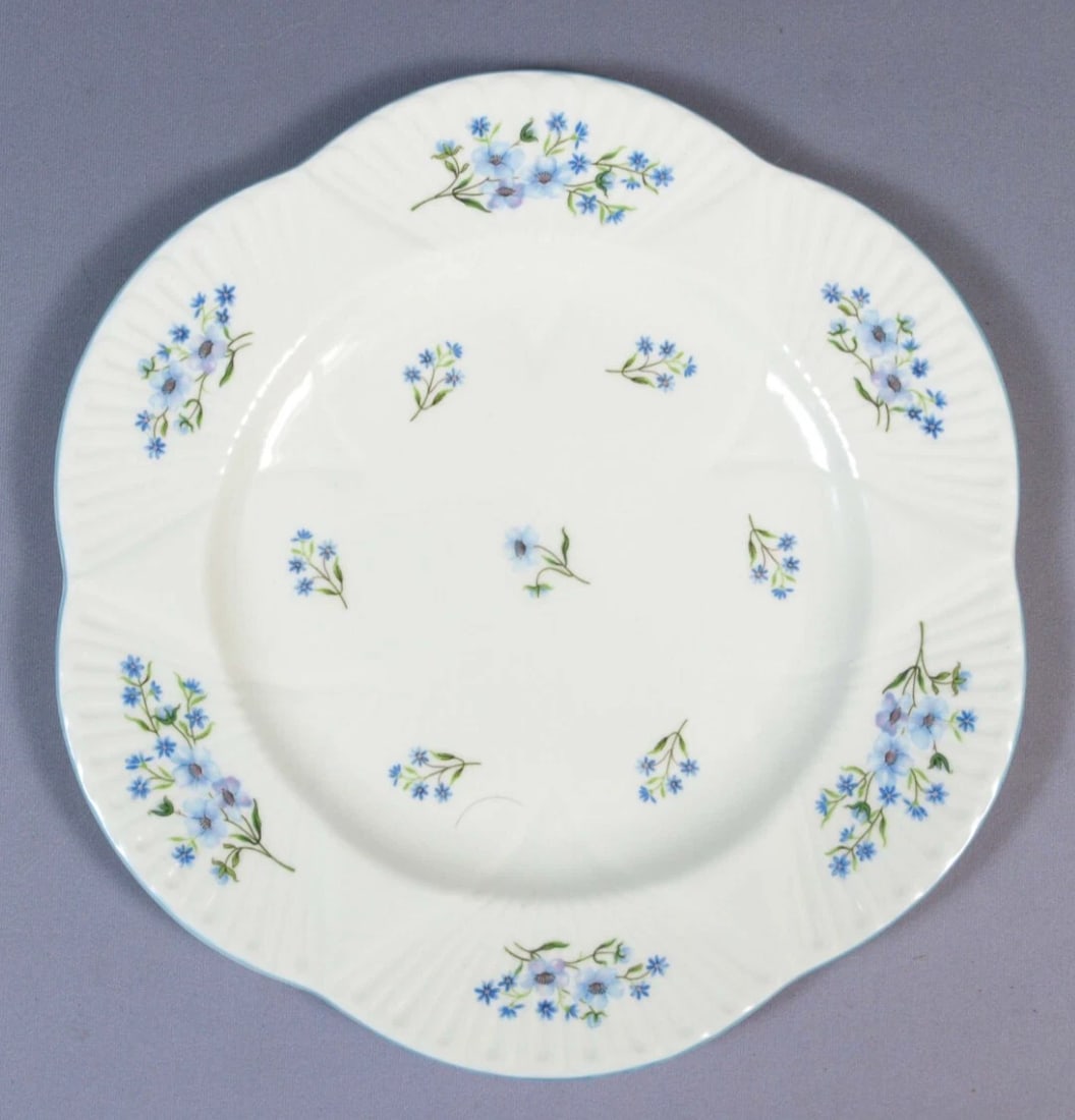 Shelley Blue Rock Dainty Shape Dinner Plate 272101 England (1 of 4)