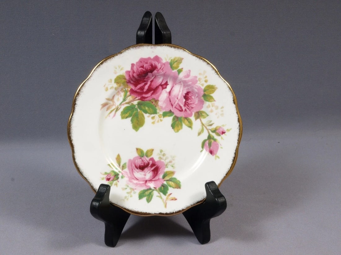 Royal Albert American Beauty Bread Butter Plate Bone China England Vintage Rose (1 of 4)