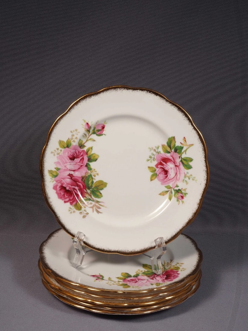 Royal Albert American Beauty Salad Side Plate Bone China England Vintage Ros (1 of 5)