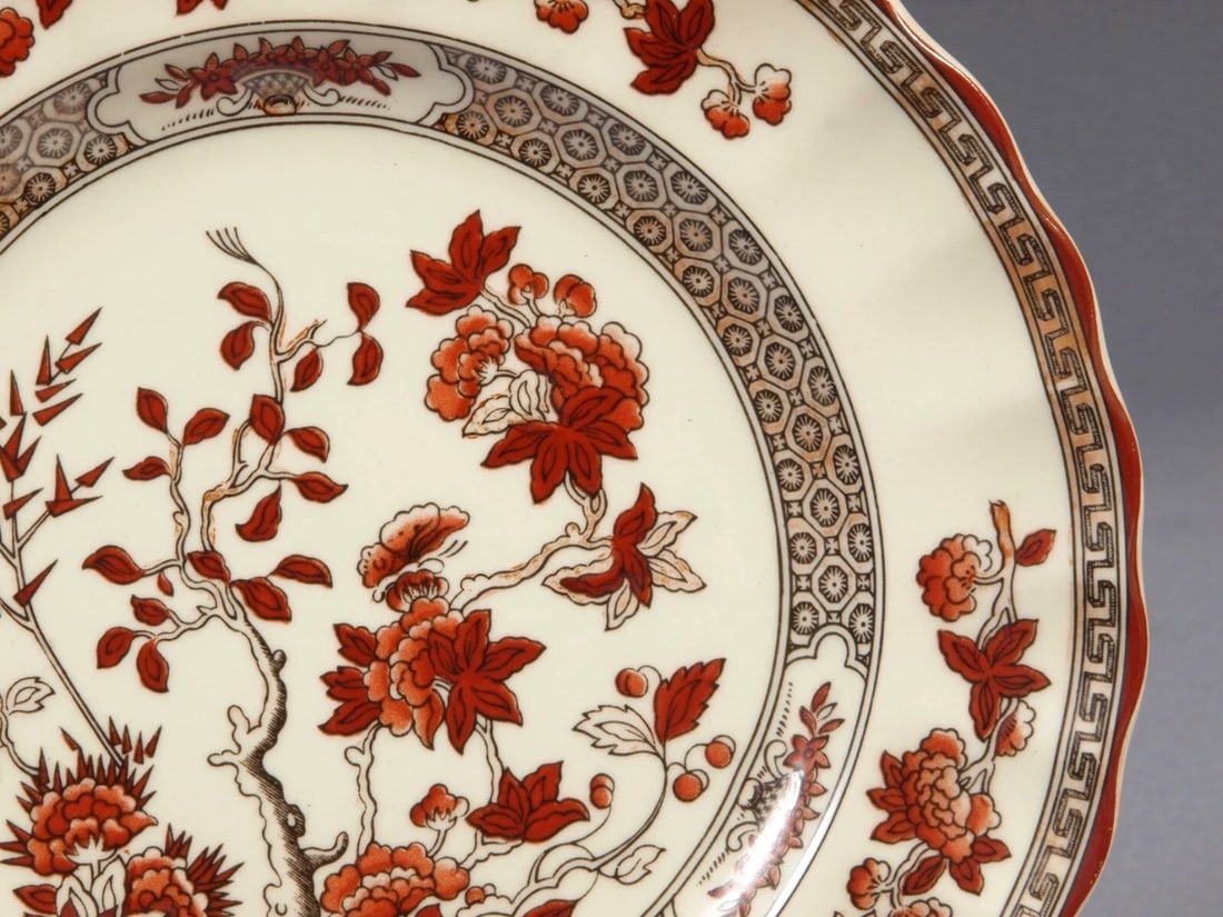 Copeland Spode Indian Tree Rust Orange Bread Dessert Side Plate England - 2