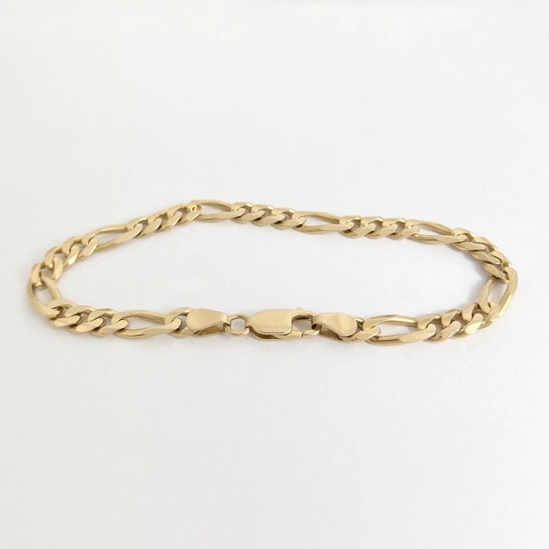 Men's Figaro Chain Bracelet 14K Yellow Gold, 8.25 Inches, 6 mm, 14.87 Grams - 9
