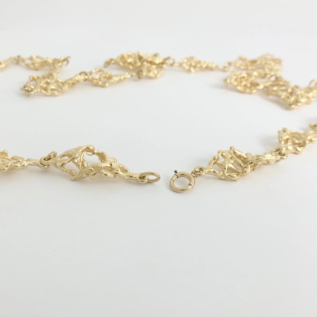 Long Filigree Chain Necklace 14K Yellow Gold, 30 Inches, 10.7 mm, 67.87 Grams - 5
