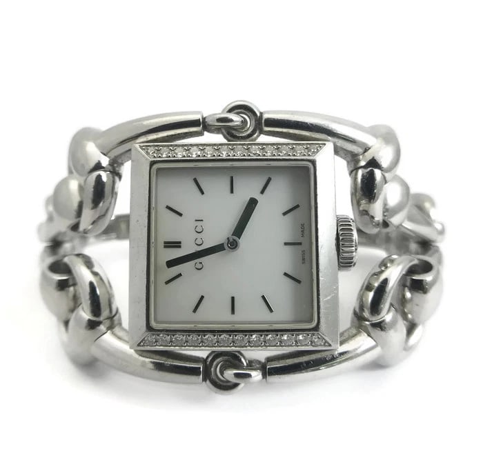 Gucci Signoria Diamond Stainless Steel Watch, Mother of Pearl Face, YA116307 (1 of 12)