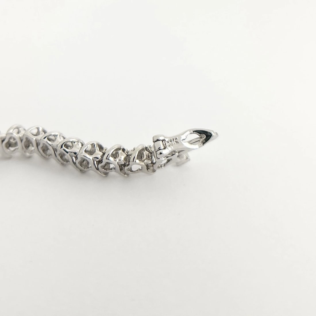 Round Diamond S-Link Tennis Bracelet 14K White Gold, 2.05 CTW - 9