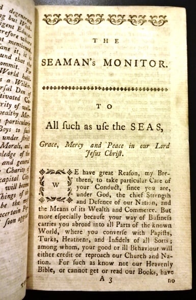 1776 The Seaman's Monitor Advice to Sea-faring Men - 2