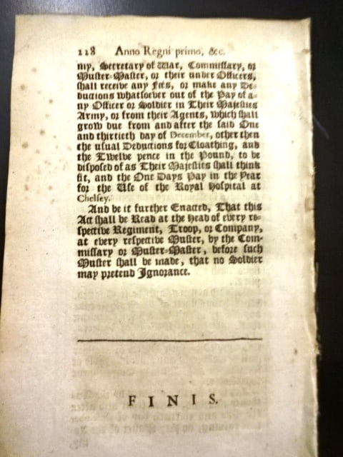 17689 Act William and Mary Mutiny and Desertion - 3