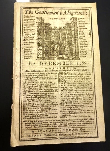 1766 Gentleman's Magazine London Road Map - 2