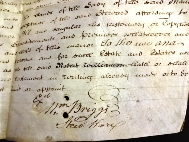 1786 Beautifully penned Enlish Vellum Manor Document - 4