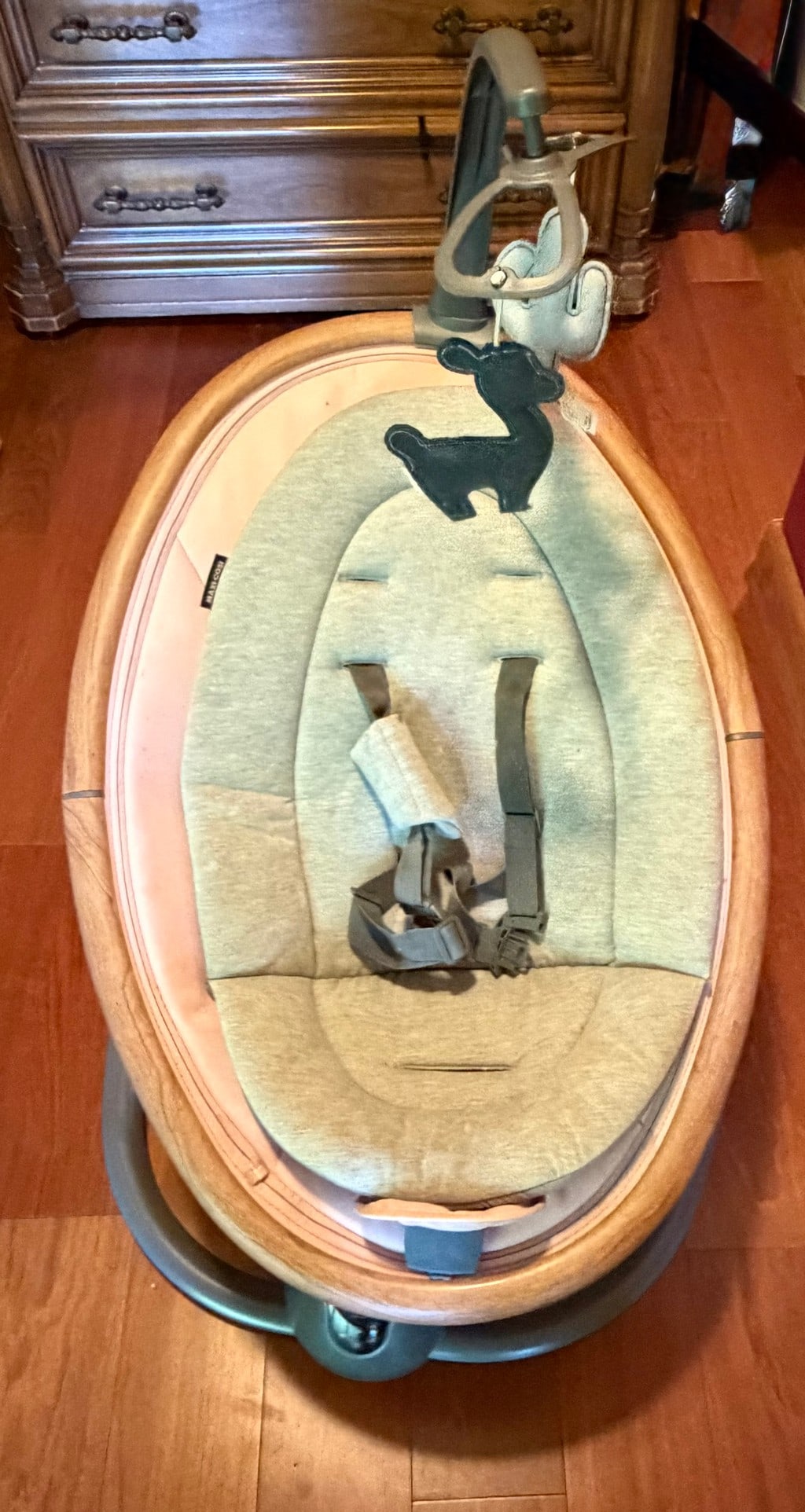 Maxi-Cosi Wood and Fabric Baby Rocker with Desert Animal Mobile - 3