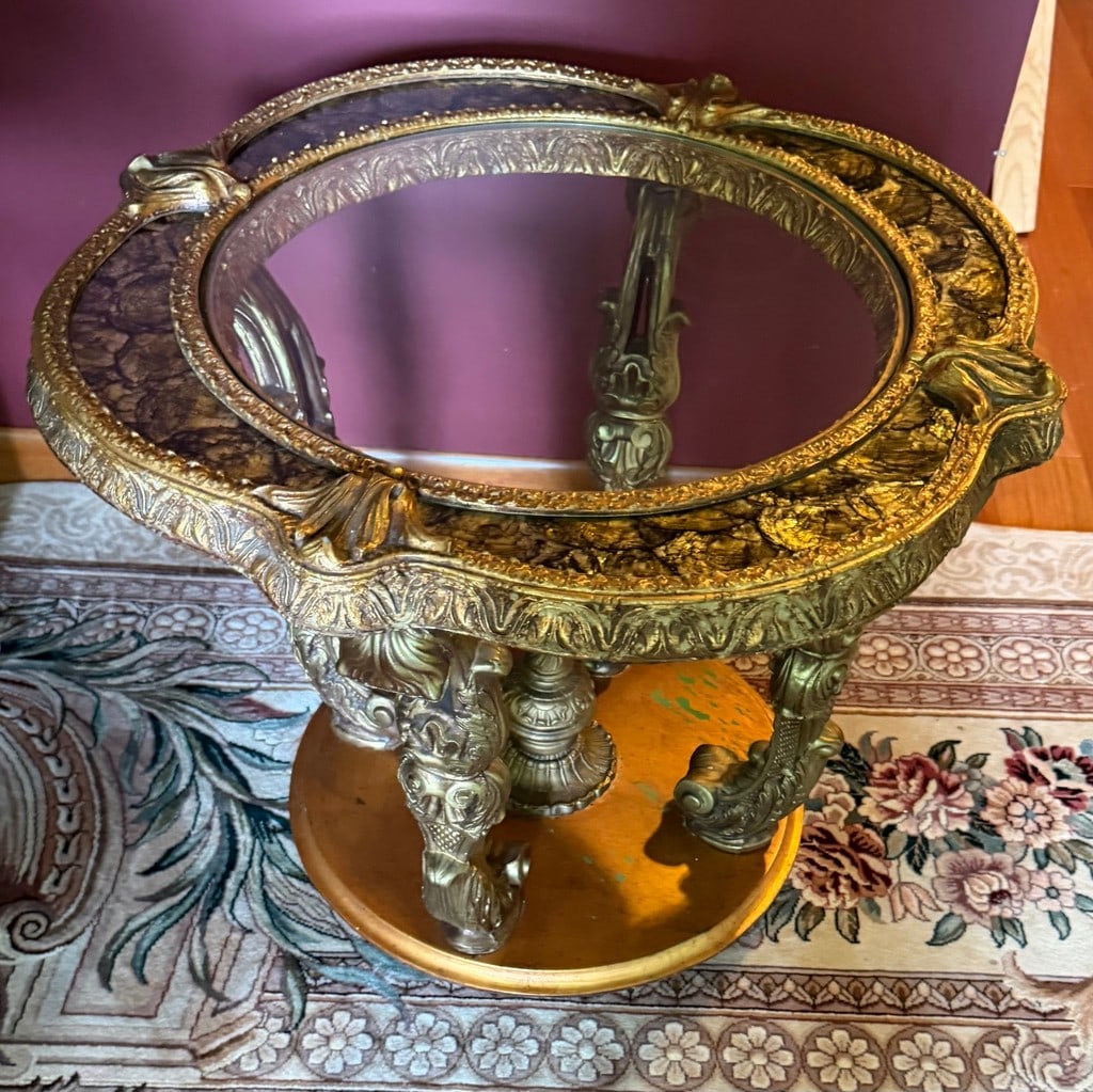 Giltwood and Glass Gueridon in Rococo Style #1 - 2