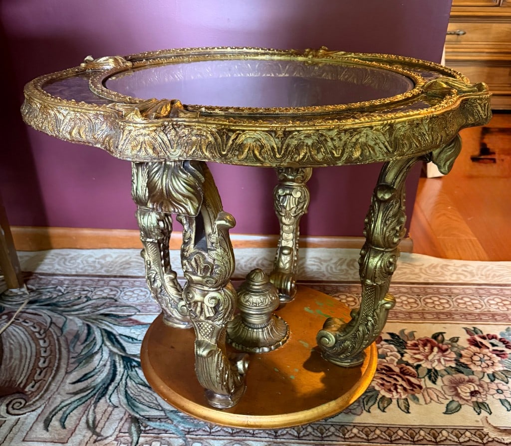 Giltwood and Glass Gueridon in Rococo Style #1 - 4