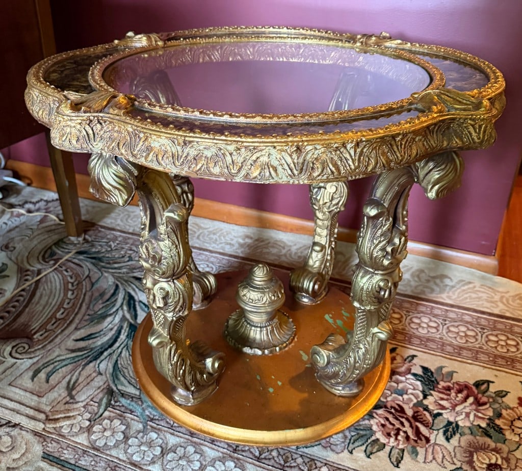 Giltwood and Glass Gueridon in Rococo Style #1 - 5
