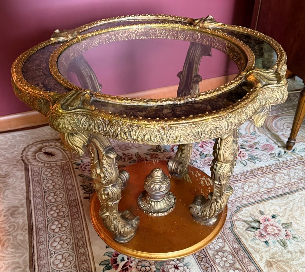 Giltwood and Glass Gueridon in Rococo Style #2 - 2