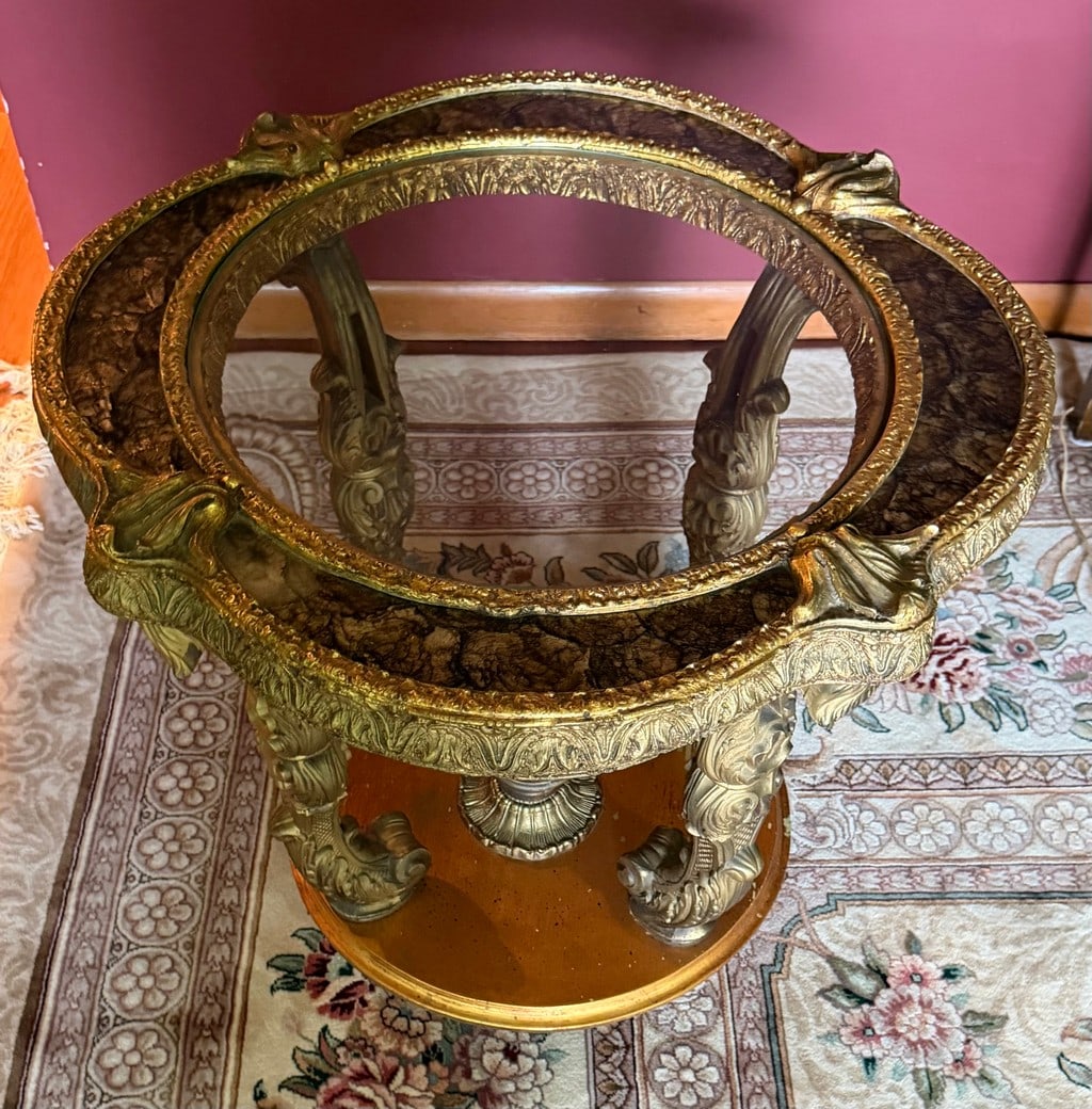 Giltwood and Glass Gueridon in Rococo Style #2 - 4