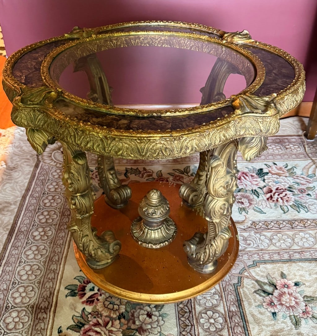Giltwood and Glass Gueridon in Rococo Style #2 - 5