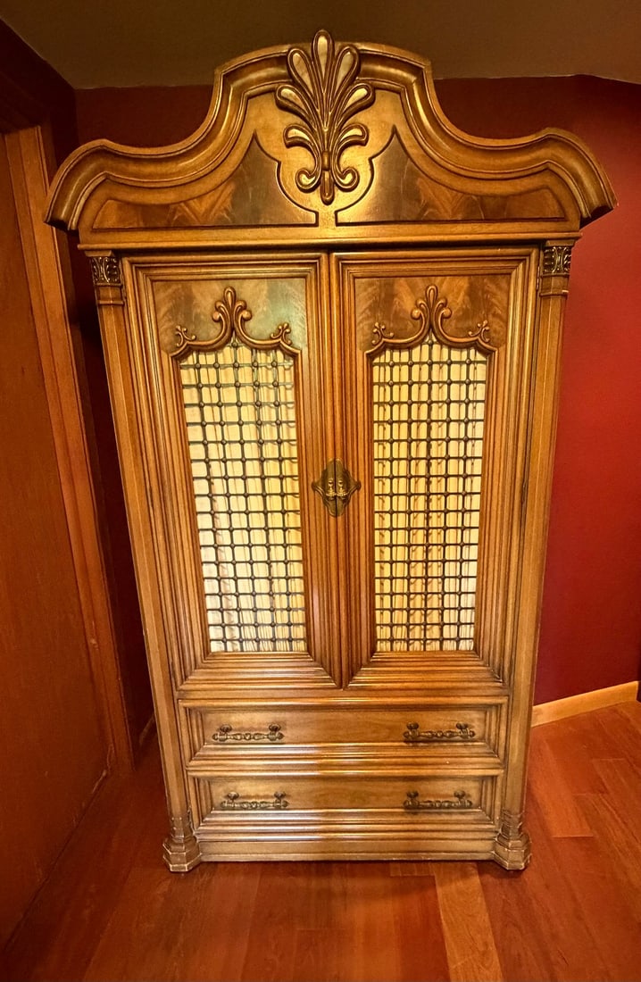 Carved Baroque Style Armoire/Wardrobe - 2