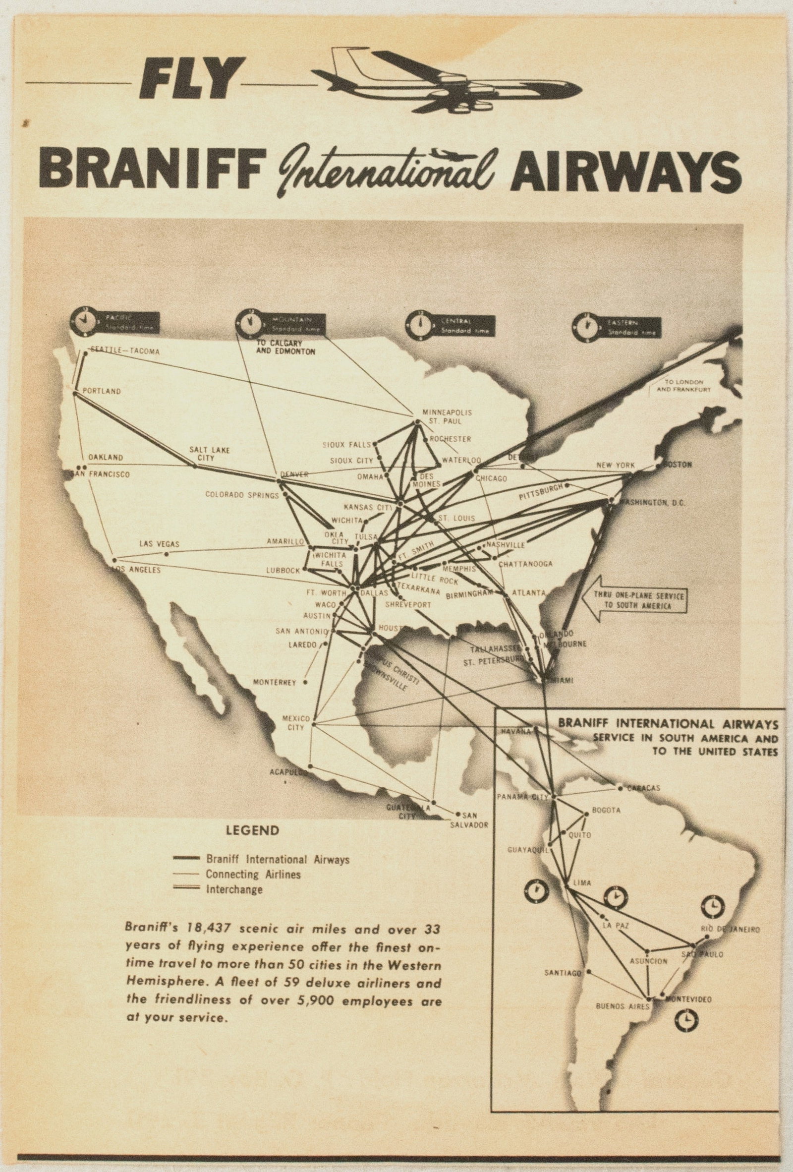 1962 Braniff Airways Pictorial Route Map -- Fly Braniff International Airways: Title:1962 Braniff Airways Pictorial Route Map -- Fly Braniff International Airways,li>Cartographer:Braniff Year/Place:1962 Map Dimension (in.):11 x 8 in. Description:A nice route map ad of now