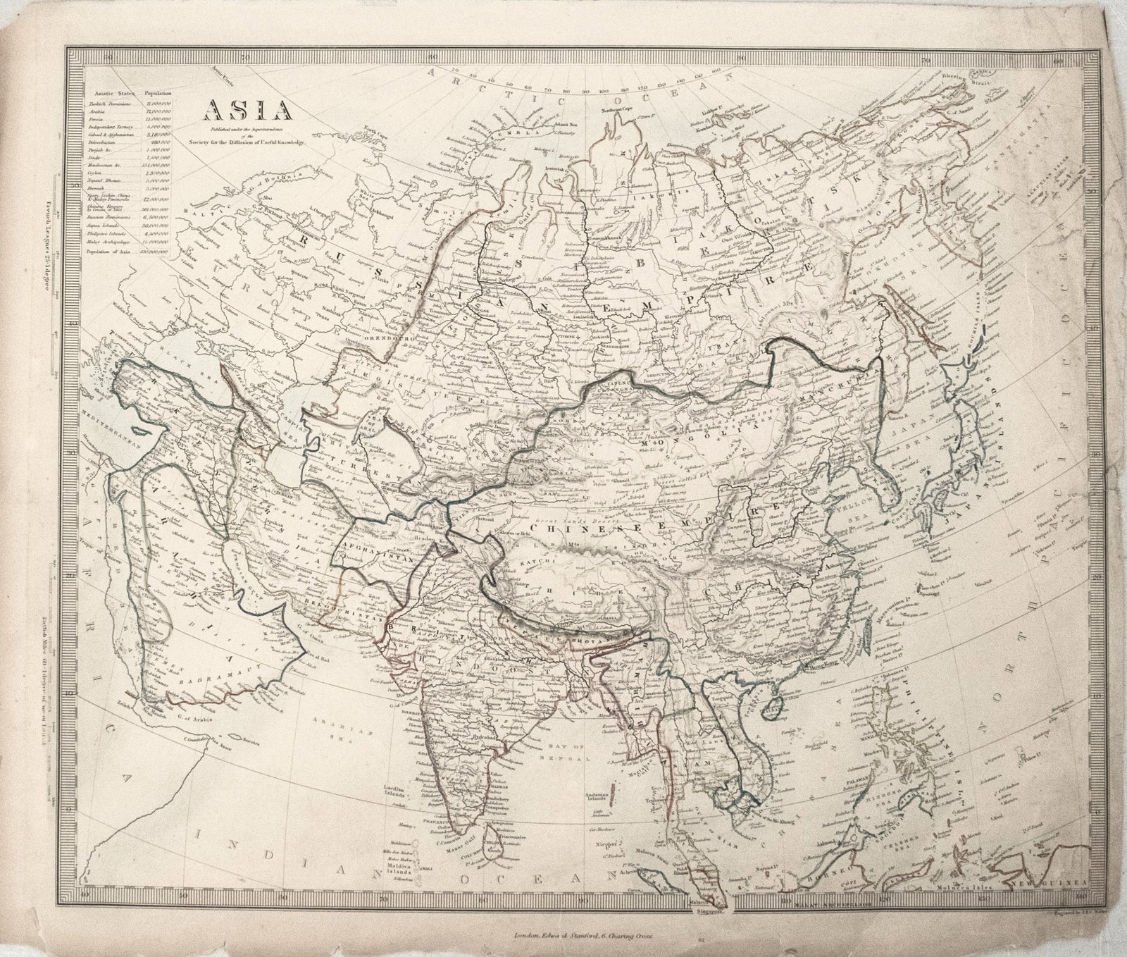1840 SDUK Map of Asia -- Asia: Title:1840 SDUK Map of Asia -- Asia,li>Cartographer:SDUK Year/Place:1840, London Map Dimension (in.):12.3 X 15.5 in. Description:This is a rather nice map of Asia. Plenty of topographical, river,
