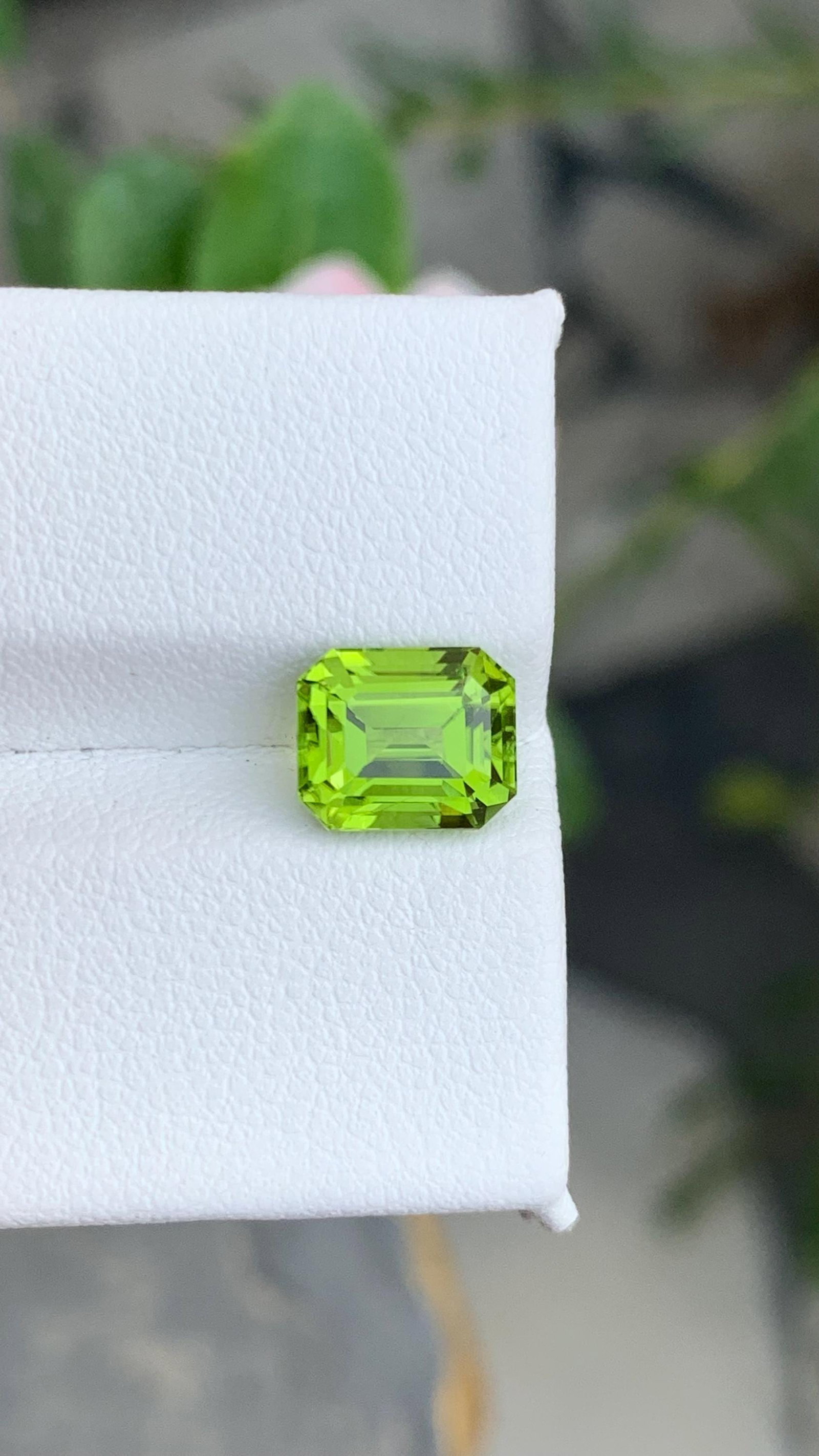 2.90 Carat Natural Green Peridot Octagon Cut Gemstone For Jewelry - 2