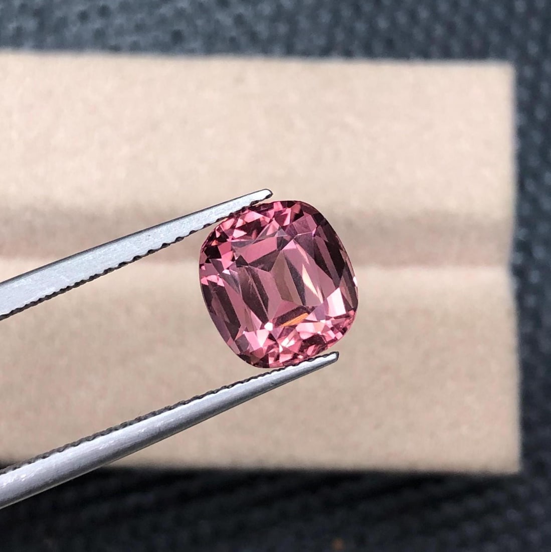 Hot Pink Tourmaline Gemstone: Natural Oval Cushion Cut (9x8.3x7.5mm) - 4