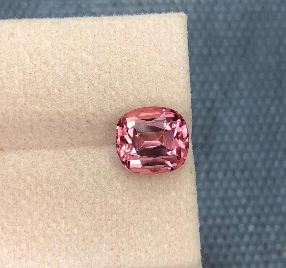 Hot Pink Tourmaline Gemstone: Natural Oval Cushion Cut (9x8.3x7.5mm) - 7