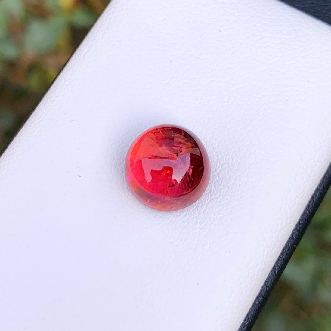 Red Tourmaline Cabochon, Natural Tourmaline Ring Stone - 4