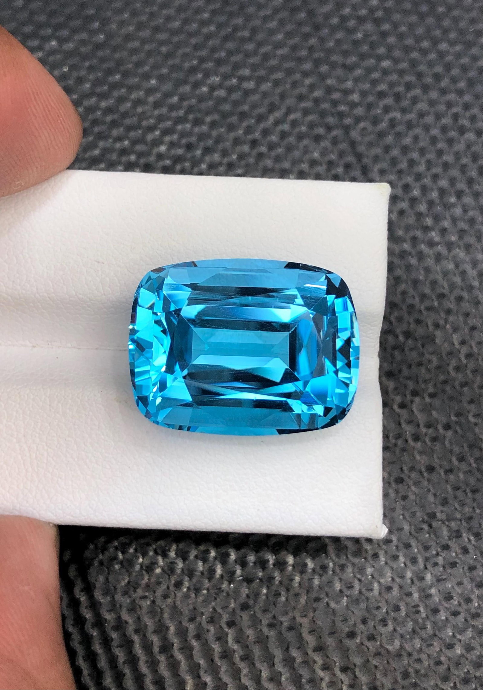 34.30 Carat Swiss Blue Topaz Gemstone: Cushion Cut December Birthstone - 7