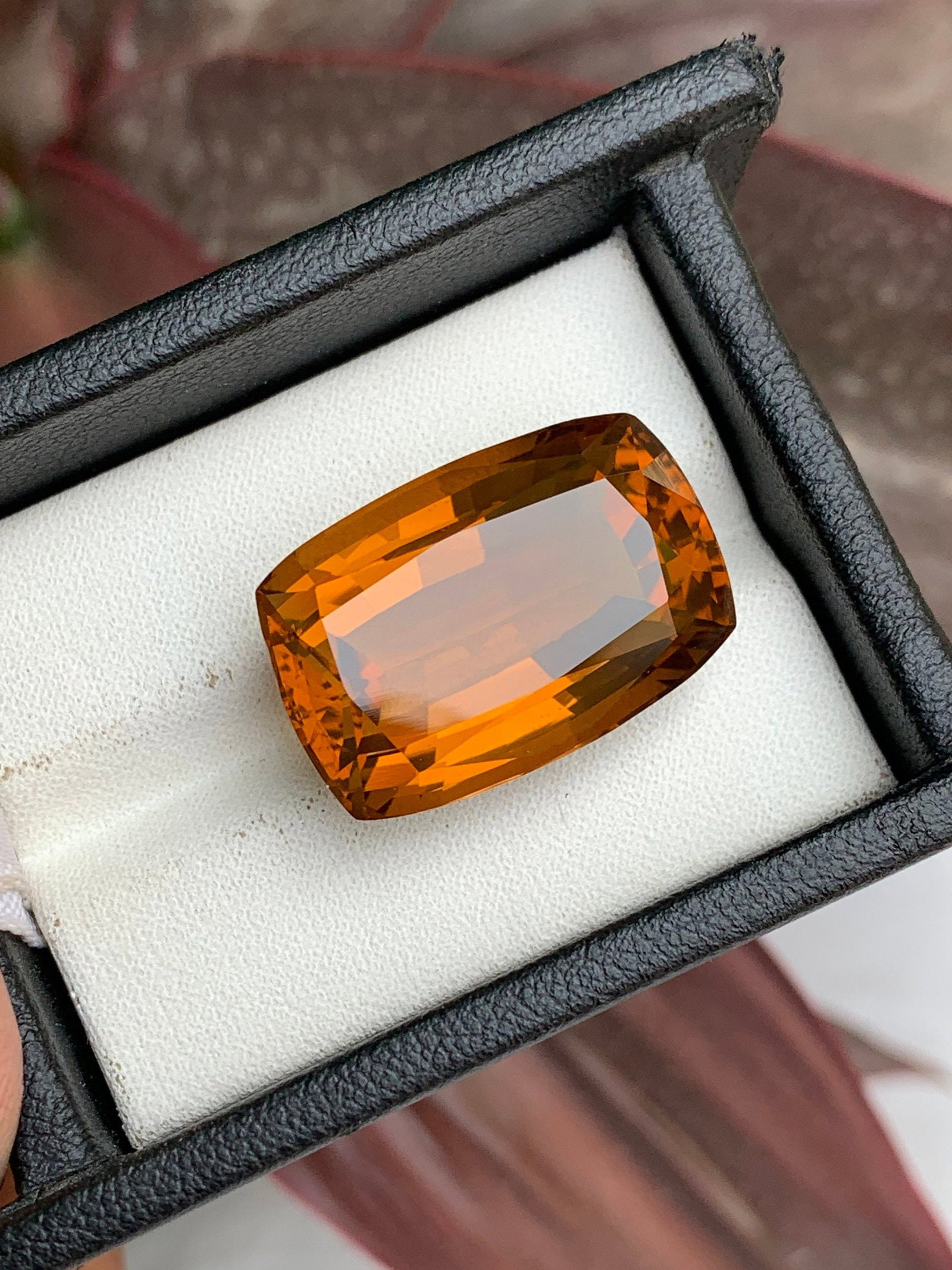 Natural Madera Citrine Gemstone: Butterscotch Brown Faceted Cut Stone, 29.35 CT - 2