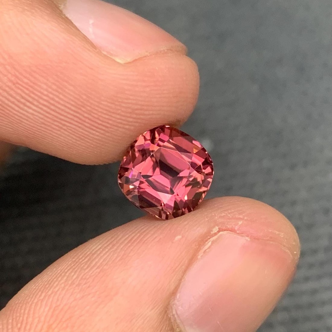 Hot Pink Tourmaline Gemstone: 2.64 Carat Cushion Cut - 7