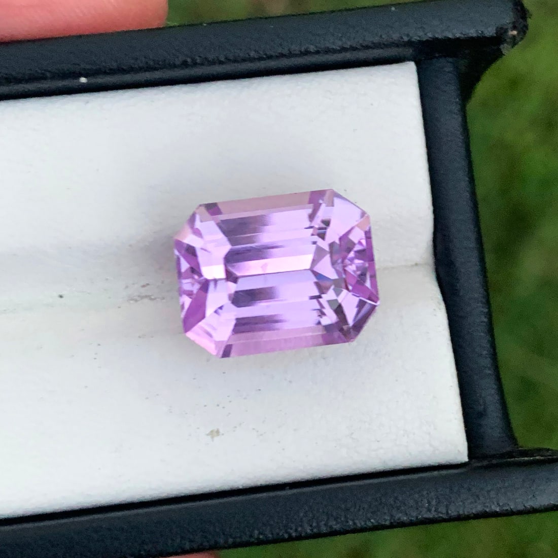 Lilac Pink Kunzite Gemstone, Emerald Cut Kunzite Ring Stone - 3