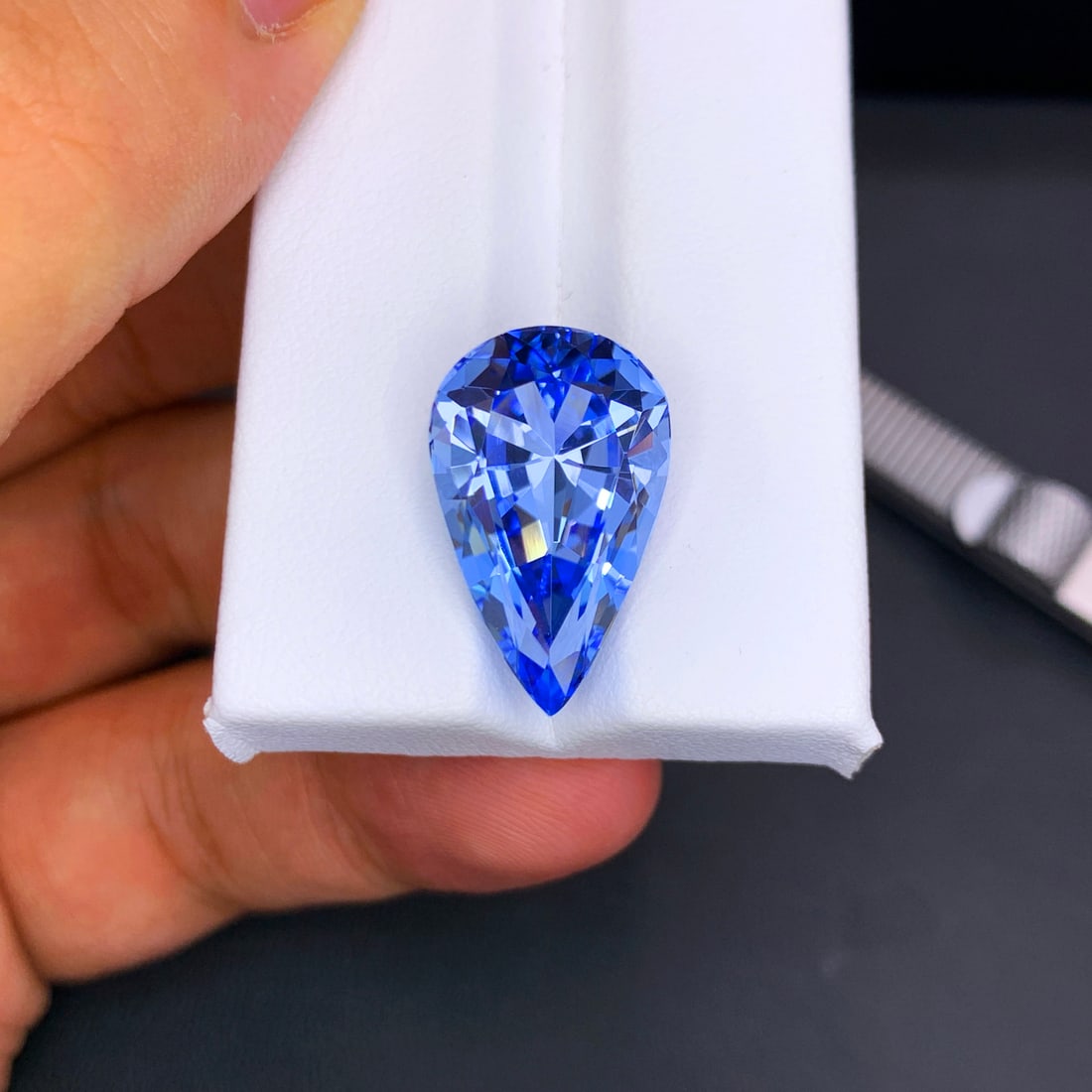 Deep Blue Aquamarine Gemstone, Pear Shape Aquamarine Loose Stone - 2