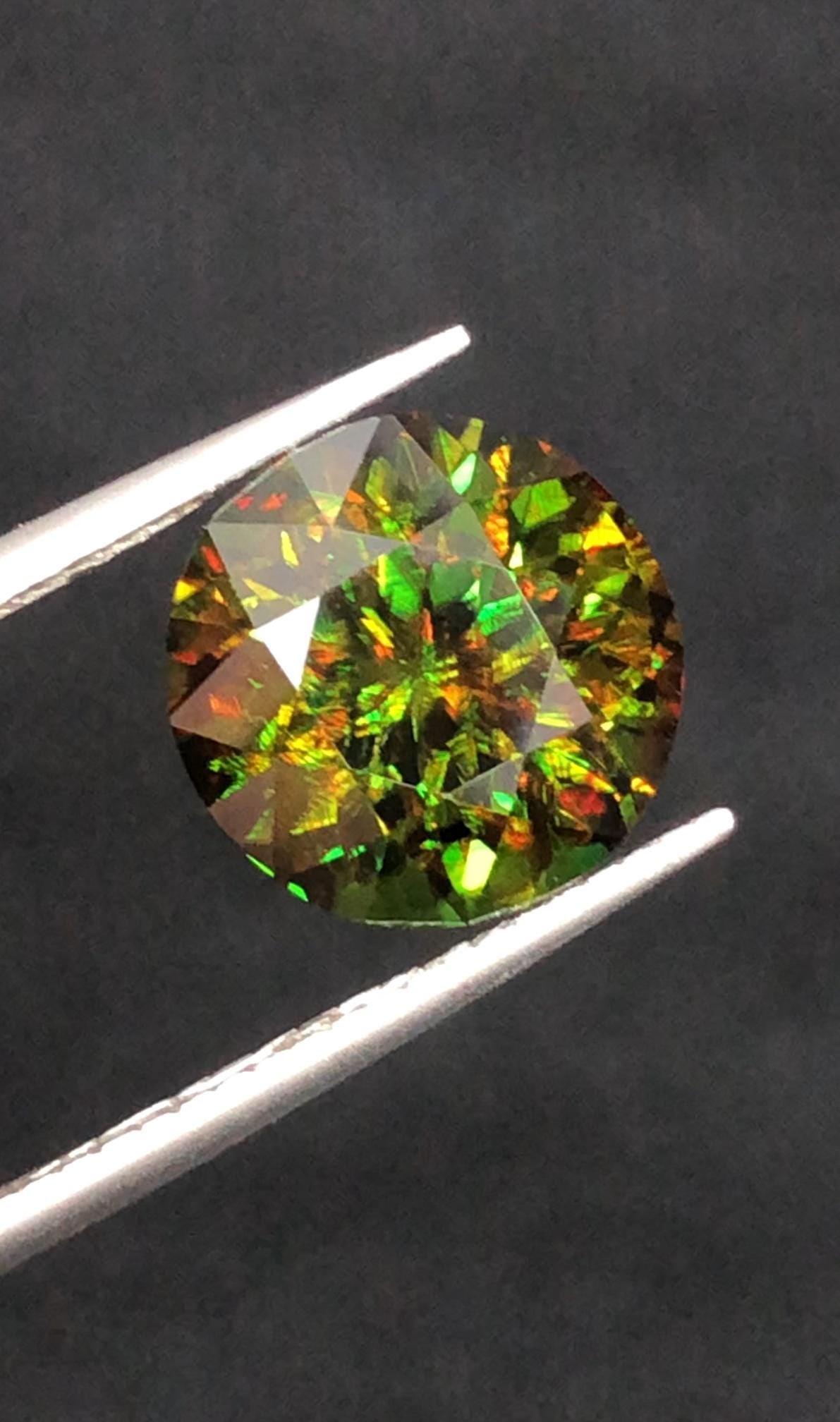 4.70 Carat Natural Brilliant Round Chrome Green Sphene Gemstone, Sparkling Green Skardu Sphene Gem - 4