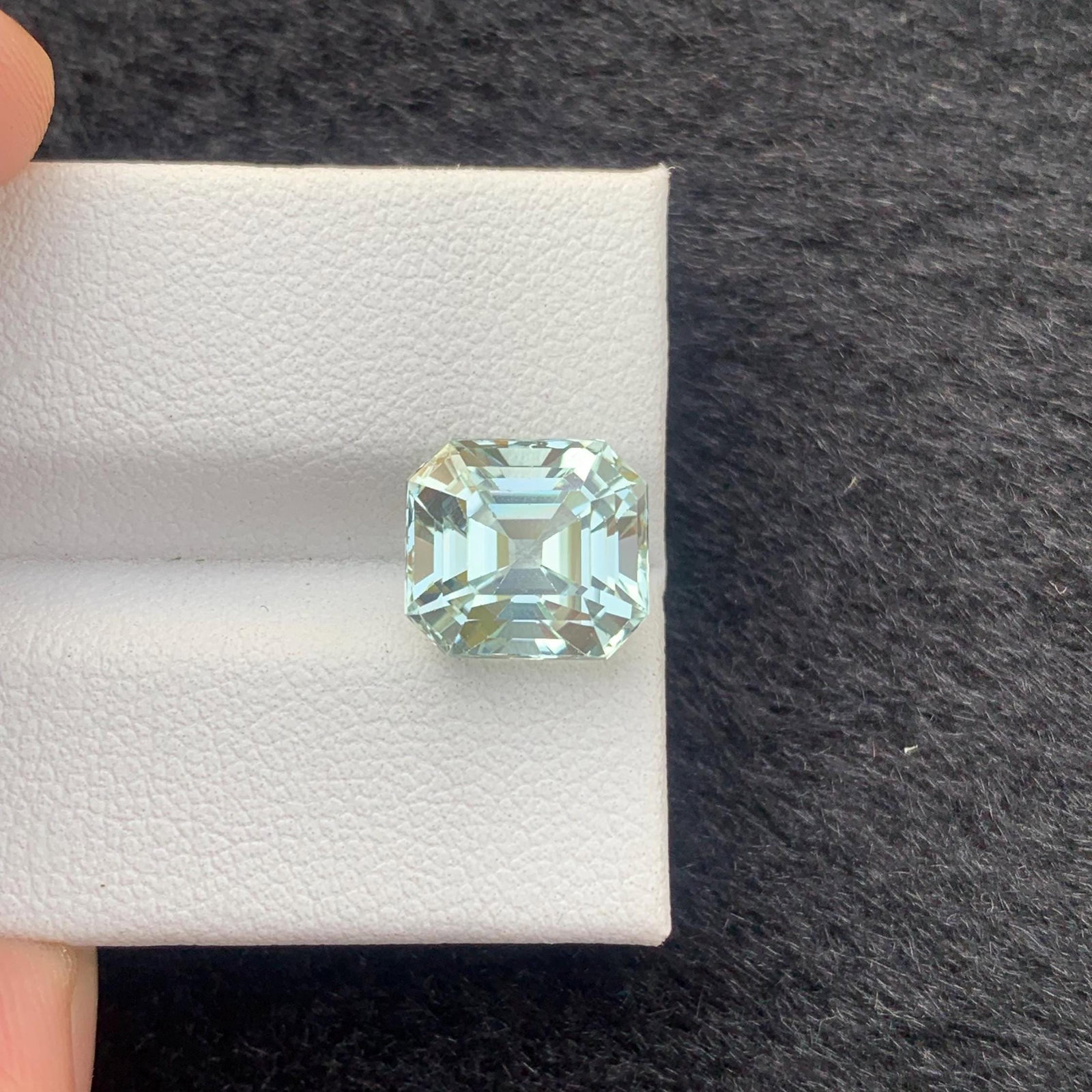 Seafoam Tourmaline Gemstone: 4.70 Carat Asscher Cut Stone (1 of 8)