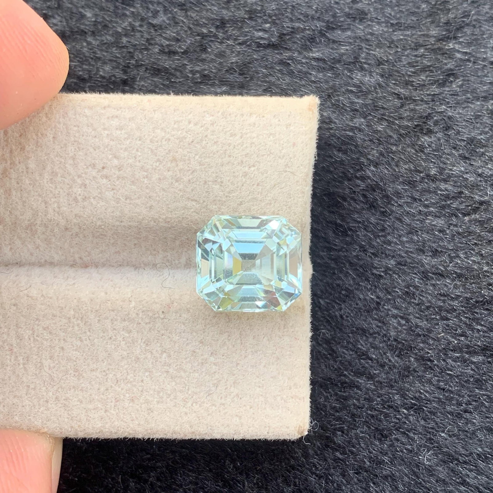 Seafoam Tourmaline Gemstone: 4.70 Carat Asscher Cut Stone - 6