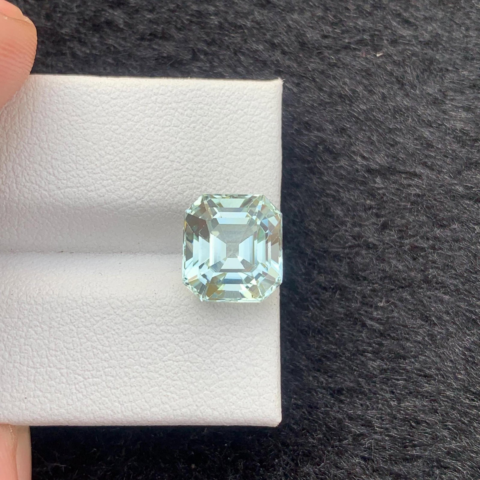 Seafoam Tourmaline Gemstone: 4.70 Carat Asscher Cut Stone - 7