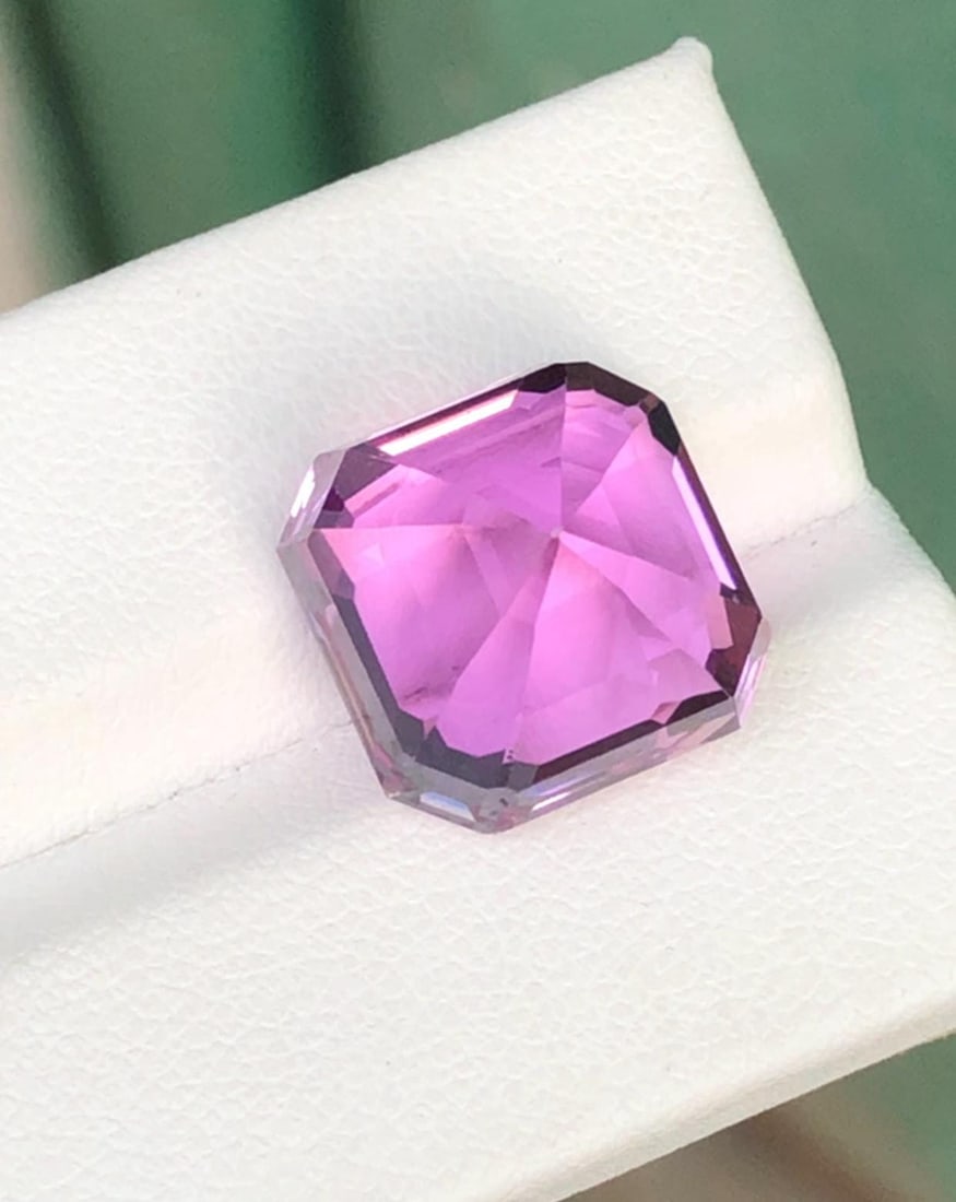 Top Pink Kunzite Asscher Cut Loose Gemstone For Necklace - 18.190 Carat - 3