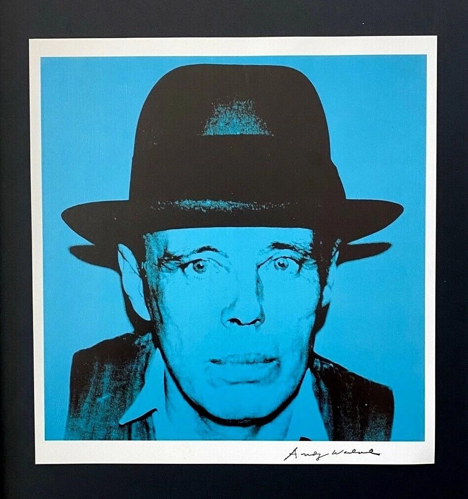 Andy Warhol | Vintage 1984 Joseph Beuys Print Signed | Mounted in 11x14 Board - 2