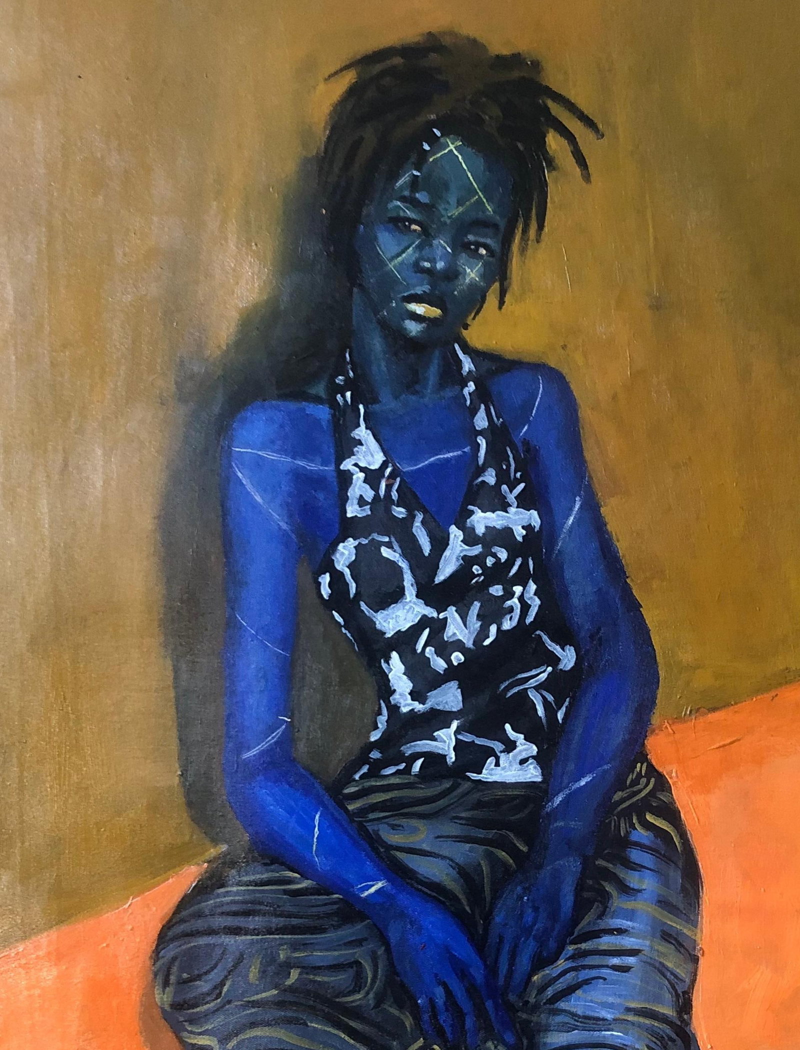 Aba Linus, Lady on Blue 2, 2022 - 9