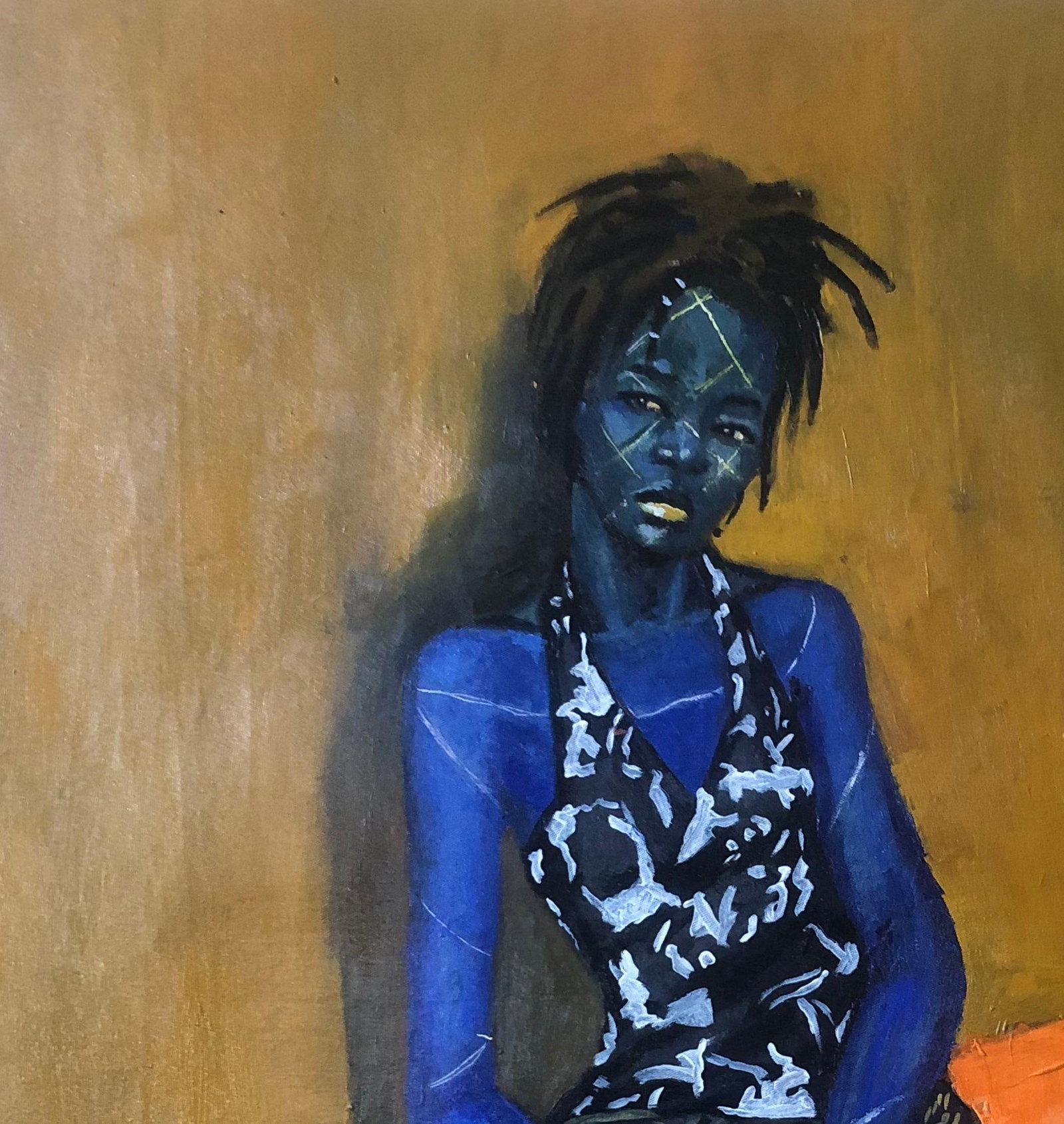 Aba Linus, Lady on Blue 2, 2022 - 11
