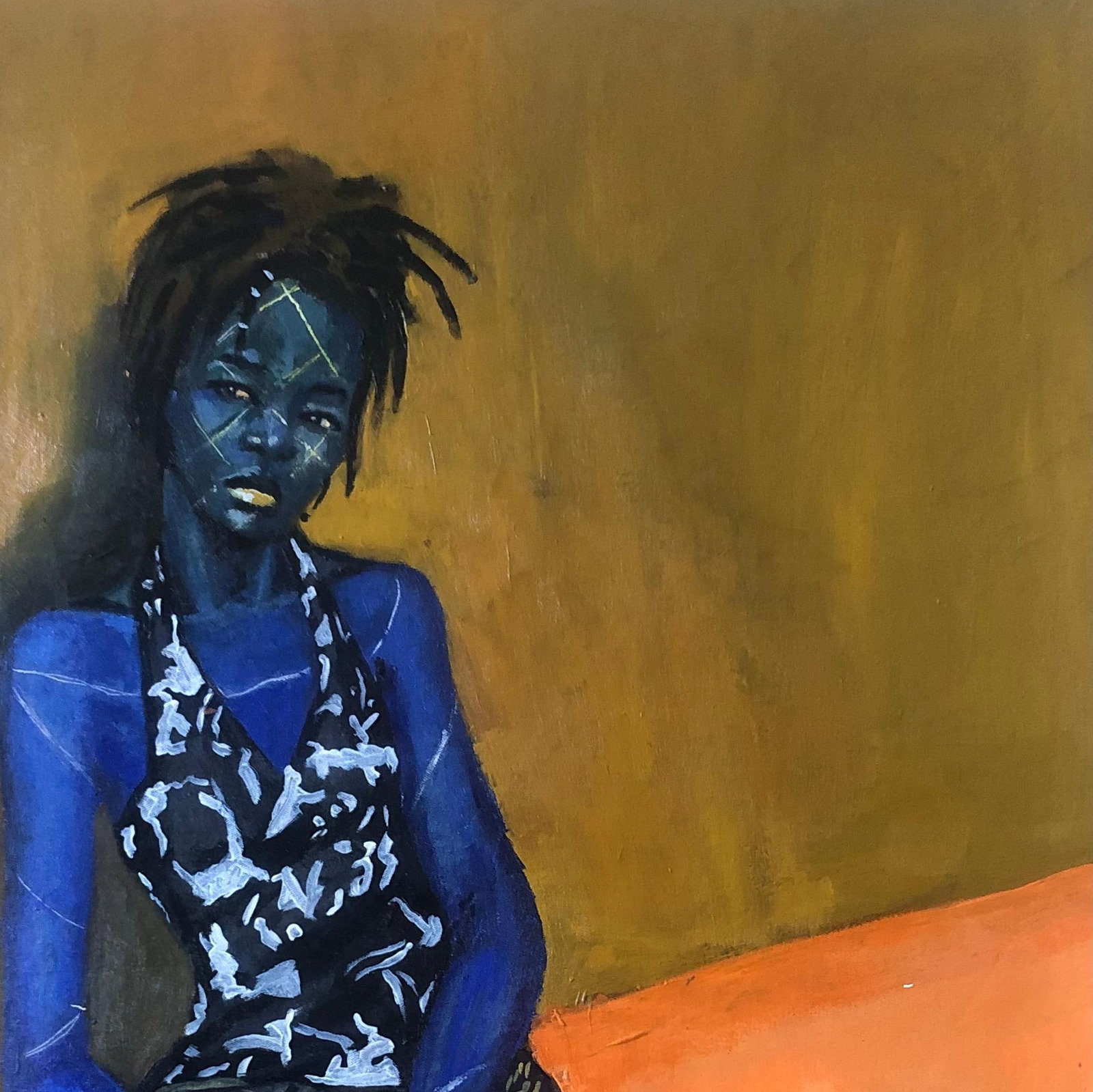 Aba Linus, Lady on Blue 2, 2022 - 12