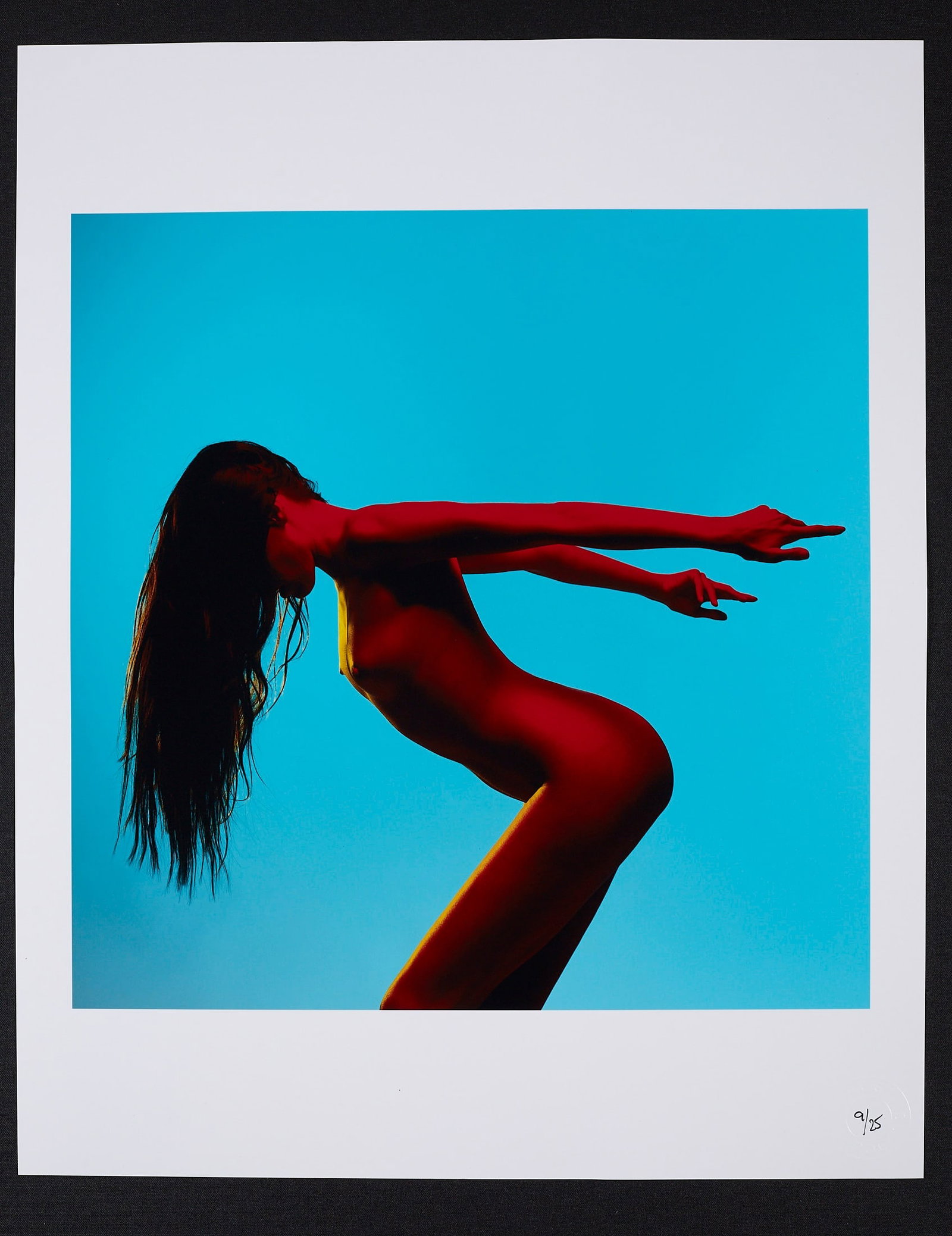 Spiros Politis: Turquoise Red Figure: Artist: Spiros Politis Title:Turquoise Red Figure Date/Period:2019 Size:20" x16" Description:"Turquoise Red Nude" Photographed 2019, this explosion of energy and emotion was shot in London. My work