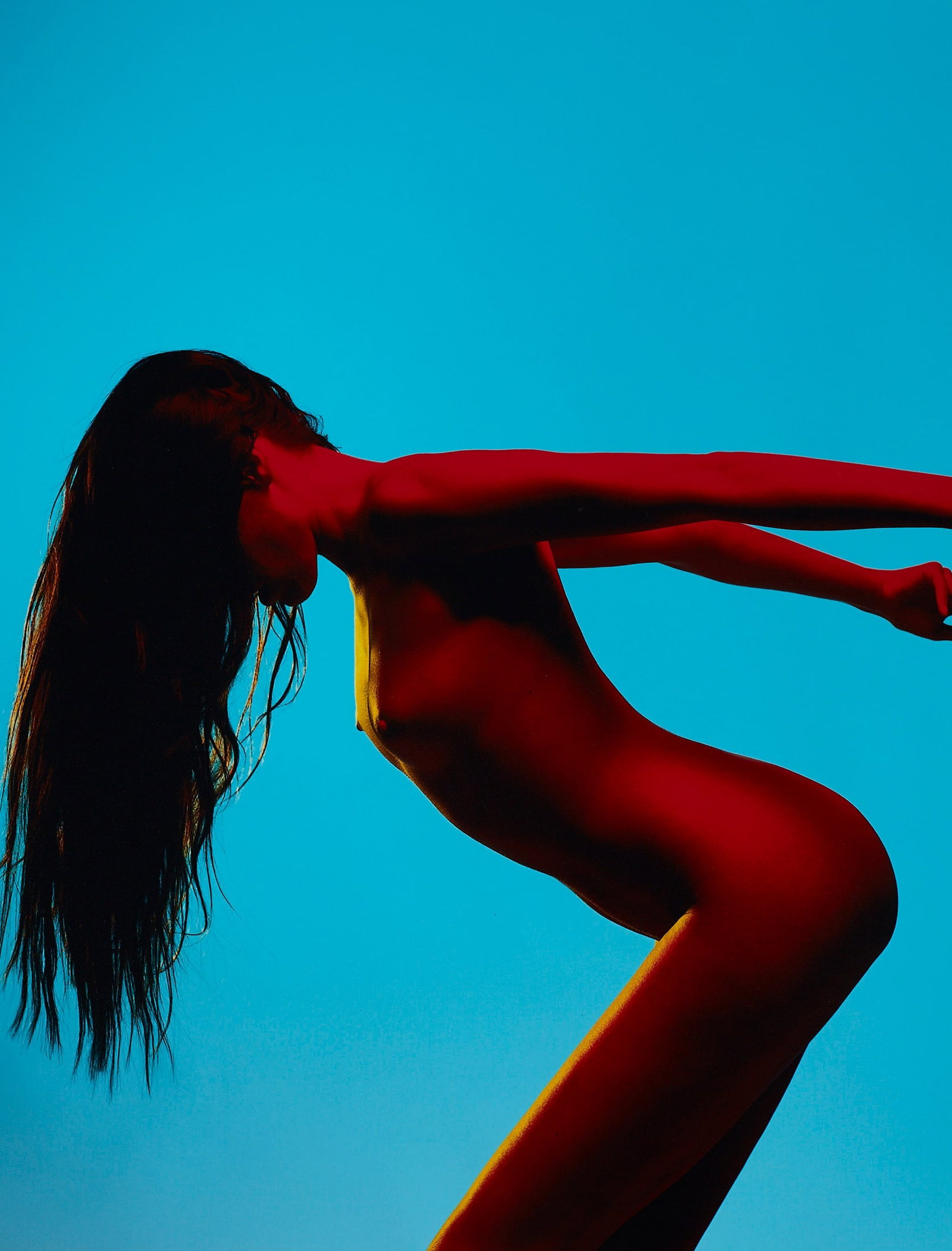 Spiros Politis: Turquoise Red Figure - 2