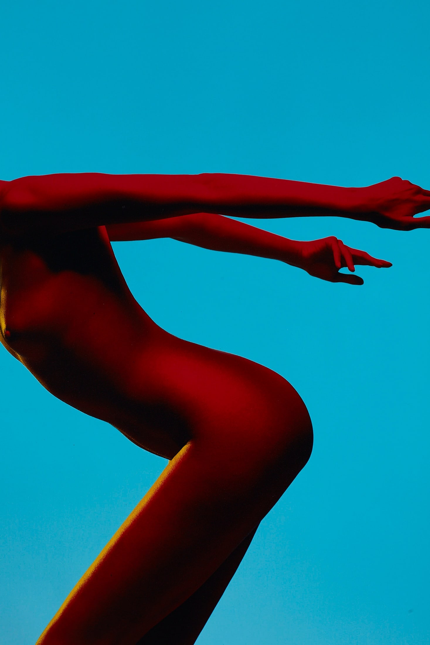 Spiros Politis: Turquoise Red Figure - 4