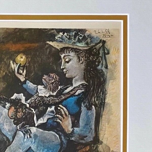 PABLO PICASSO 1956 BEAUTIFUL SIGNED PRINT MATTED 11 X 14 - 2