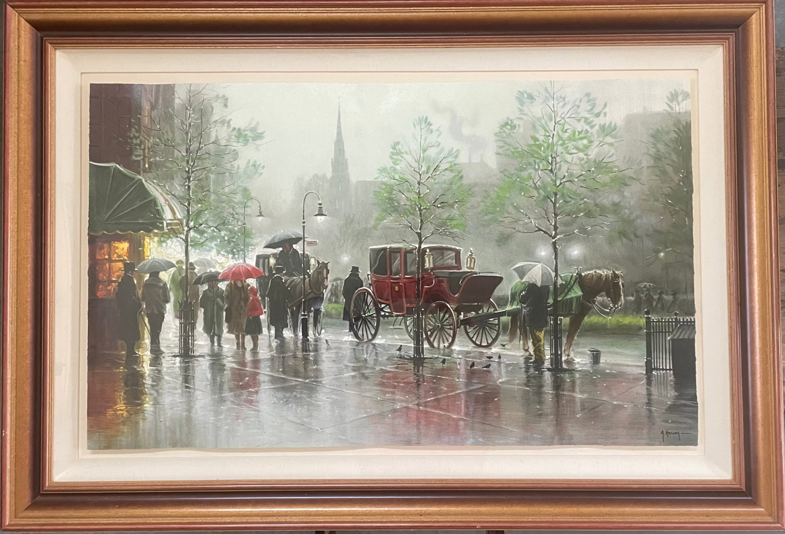 Spring Showers under glass: Artist:G. Harvey Title:Spring Showers under glass Description:G. Harvey (1933?2017), stands as one of the most significant figures in 20th-century American Western and impressionistic art. Born in