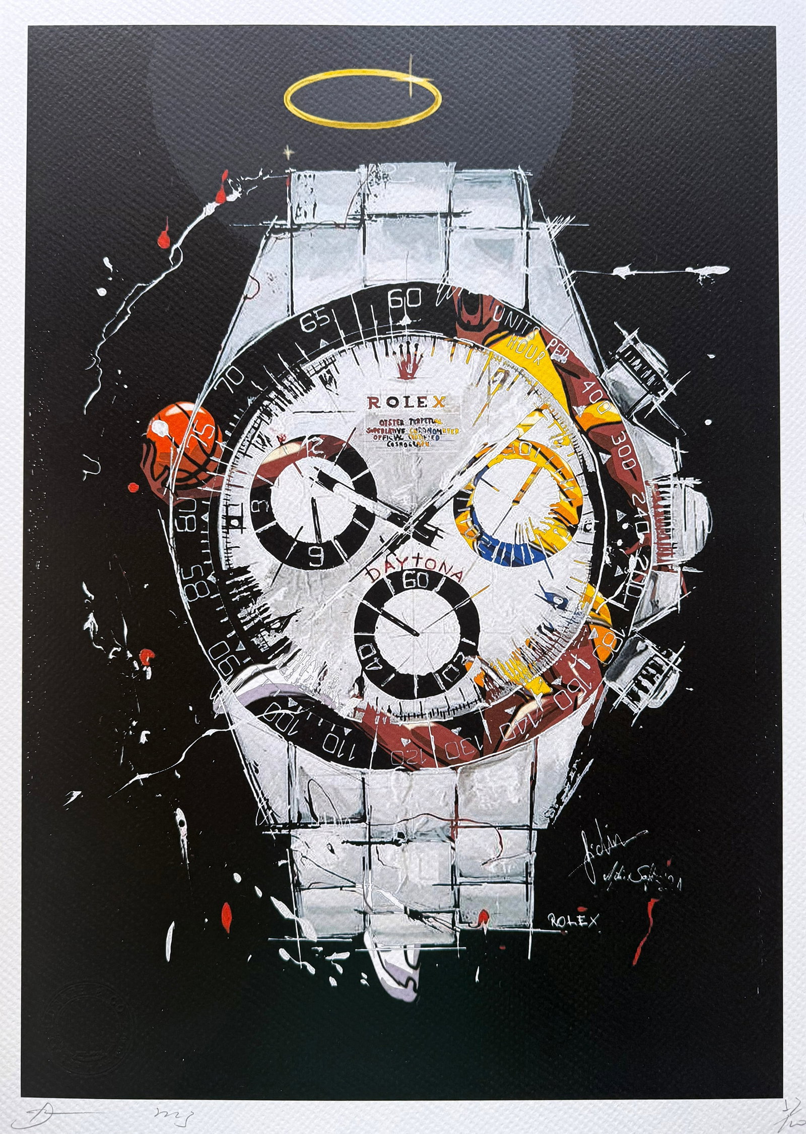 Death NYC ROLEX: Title:Death NYC ROLEX Date/Period:21st Century Materials:Giclee on Fine art 300 gsm paper Size:17 3/4 x 12 1/2 inches Description:Artist: Death NYC, limited edition giclee on paper, out of eddition